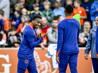 Netherlands player Quinten Timber participates in the training and press conference for the Netherlands Nations League season 2024-2025 at t...