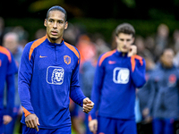 Netherlands player Virgil van Dijk participates in the training and press conference for the Netherlands Nations League season 2024-2025 at...