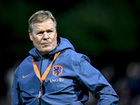 Netherlands trainer coach Ronald Koeman participates in the match training and press conference for the Netherlands on October 7, 2024, at t...