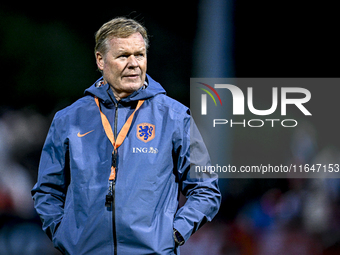 Netherlands trainer coach Ronald Koeman participates in the match training and press conference for the Netherlands on October 7, 2024, at t...