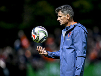 Netherlands assistant trainer Wim Jonk is present during the match training and press conference for the Netherlands on October 7, 2024, at...