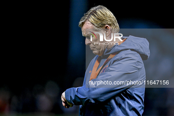 Netherlands trainer coach Ronald Koeman participates in the match training and press conference for the Netherlands on October 7, 2024, at t...