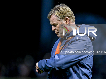 Netherlands trainer coach Ronald Koeman participates in the match training and press conference for the Netherlands on October 7, 2024, at t...