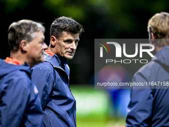 Netherlands assistant trainer Wim Jonk is present during the match training and press conference for the Netherlands on October 7, 2024, at...