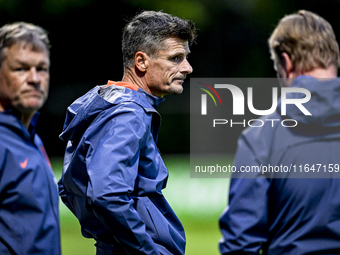 Netherlands assistant trainer Wim Jonk is present during the match training and press conference for the Netherlands on October 7, 2024, at...