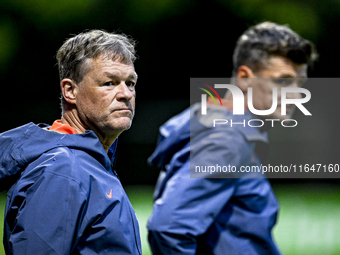 Netherlands assistant trainer Erwin Koeman is present during the match training and press conference for the Netherlands on October 7, 2024,...