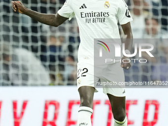 Antonio Rudiger centre-back of Real Madrid and Germany during the La Liga match between Real Madrid CF and Deportivo Alavés at Estadio Santi...