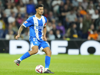 Carlos Protesoni defensive midfield of Alaves and Uruguay during the La Liga match between Real Madrid CF and Deportivo Alavés at Estadio Sa...