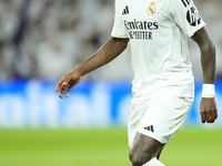 Vinicius Junior left winger of Real Madrid and Brazil during the La Liga match between Real Madrid CF and Deportivo Alavés at Estadio Santia...