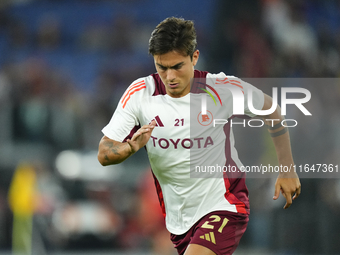 Paulo Dybala second striker of Roma and Argentina during the warm-up before  the UEFA Europa League 2024/25 League Phase MD1 match between A...