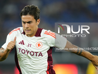 Paulo Dybala second striker of Roma and Argentina during the warm-up before  the UEFA Europa League 2024/25 League Phase MD1 match between A...