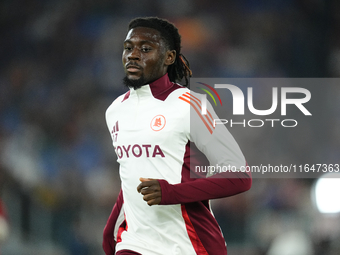 Manu Kone central midfield of Roma and France during the warm-up before the UEFA Europa League 2024/25 League Phase MD1 match between AS Rom...