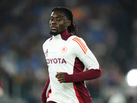 Manu Kone central midfield of Roma and France during the warm-up before the UEFA Europa League 2024/25 League Phase MD1 match between AS Rom...