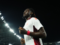 Manu Kone central midfield of Roma and France during the warm-up before the UEFA Europa League 2024/25 League Phase MD1 match between AS Rom...