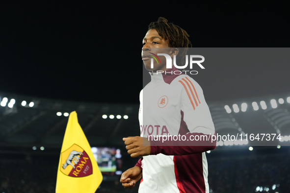 Alexis Saelemaekers right winger of Roma and Belgium during the warm-up before the UEFA Europa League 2024/25 League Phase MD1 match between...