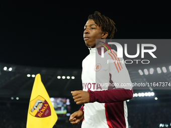 Alexis Saelemaekers right winger of Roma and Belgium during the warm-up before the UEFA Europa League 2024/25 League Phase MD1 match between...