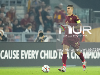 Gianluca Mancini centre-back of Roma and Italy during the UEFA Europa League 2024/25 League Phase MD1 match between AS Roma and Athletic Clu...