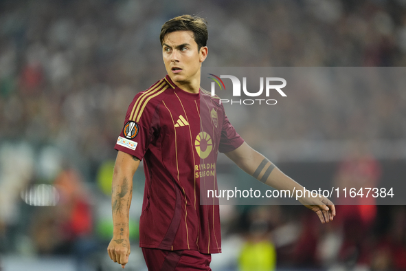 Paulo Dybala second striker of Roma and Argentina during the UEFA Europa League 2024/25 League Phase MD1 match between AS Roma and Athletic...