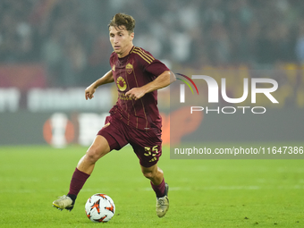 Tommaso Baldanzi attacking midfield of Roma and Italy during the UEFA Europa League 2024/25 League Phase MD1 match between AS Roma and Athle...