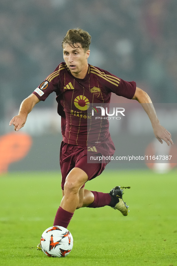 Tommaso Baldanzi attacking midfield of Roma and Italy during the UEFA Europa League 2024/25 League Phase MD1 match between AS Roma and Athle...