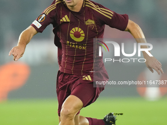 Tommaso Baldanzi attacking midfield of Roma and Italy during the UEFA Europa League 2024/25 League Phase MD1 match between AS Roma and Athle...