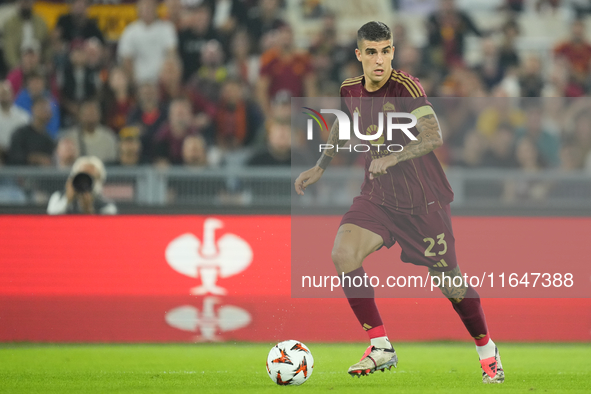 Gianluca Mancini centre-back of Roma and Italy during the UEFA Europa League 2024/25 League Phase MD1 match between AS Roma and Athletic Clu...