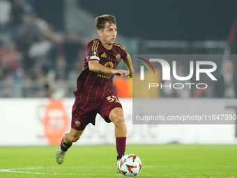 Tommaso Baldanzi attacking midfield of Roma and Italy during the UEFA Europa League 2024/25 League Phase MD1 match between AS Roma and Athle...