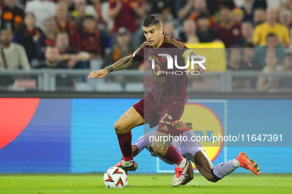 Gianluca Mancini centre-back of Roma and Italy during the UEFA Europa League 2024/25 League Phase MD1 match between AS Roma and Athletic Clu...