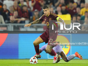 Gianluca Mancini centre-back of Roma and Italy during the UEFA Europa League 2024/25 League Phase MD1 match between AS Roma and Athletic Clu...