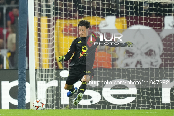 Mile Svilar goalkeeper of Roma and Serbia during the UEFA Europa League 2024/25 League Phase MD1 match between AS Roma and Athletic Club at...