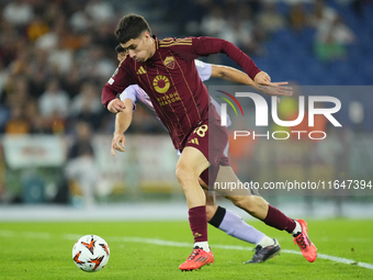 Matias Soule right winger of Roma and Argentina during the UEFA Europa League 2024/25 League Phase MD1 match between AS Roma and Athletic Cl...