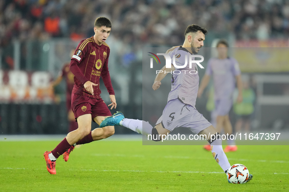 Aitor Paredes centre-back of Athletic Club and Spain during the UEFA Europa League 2024/25 League Phase MD1 match between AS Roma and Athlet...