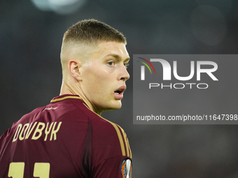 Artem Dovbyk centre-forward of Roma and Ukraine during the UEFA Europa League 2024/25 League Phase MD1 match between AS Roma and Athletic Cl...