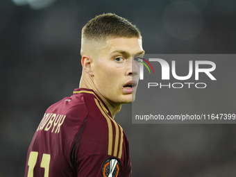 Artem Dovbyk centre-forward of Roma and Ukraine during the UEFA Europa League 2024/25 League Phase MD1 match between AS Roma and Athletic Cl...