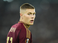 Artem Dovbyk centre-forward of Roma and Ukraine during the UEFA Europa League 2024/25 League Phase MD1 match between AS Roma and Athletic Cl...