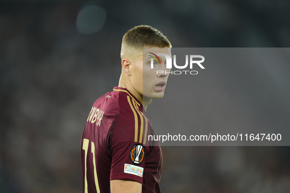 Artem Dovbyk centre-forward of Roma and Ukraine during the UEFA Europa League 2024/25 League Phase MD1 match between AS Roma and Athletic Cl...