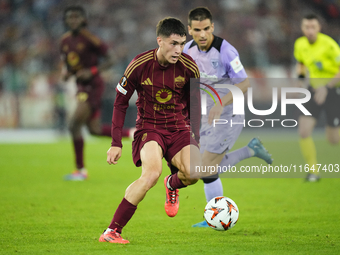 Matias Soule right winger of Roma and Argentina during the UEFA Europa League 2024/25 League Phase MD1 match between AS Roma and Athletic Cl...