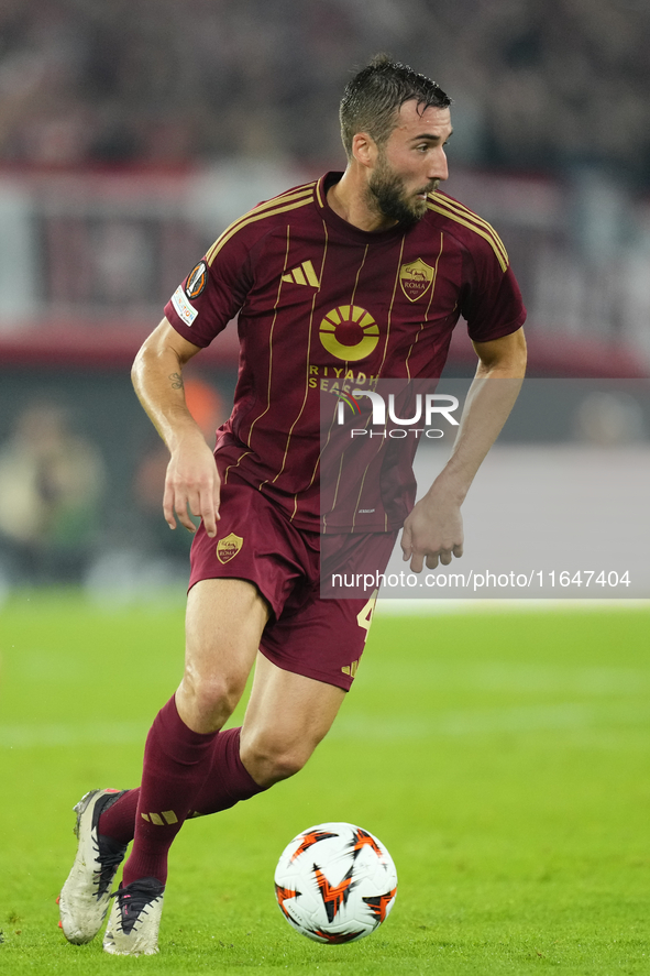 Bryan Cristante defensive midfield of Roma and Italy during the UEFA Europa League 2024/25 League Phase MD1 match between AS Roma and Athlet...