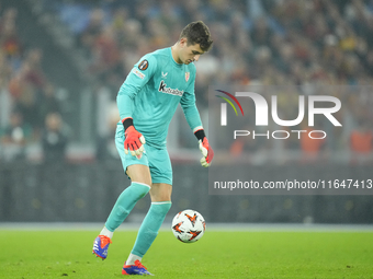 Julen Agirrezabala goalkeeper of Athletic Club and Spain during the UEFA Europa League 2024/25 League Phase MD1 match between AS Roma and At...