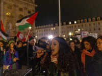 Pro-Palestinian protesters participate in demonstrations in Turin, Italy, on October 7, 2024. Despite restrictions issued by local police fo...