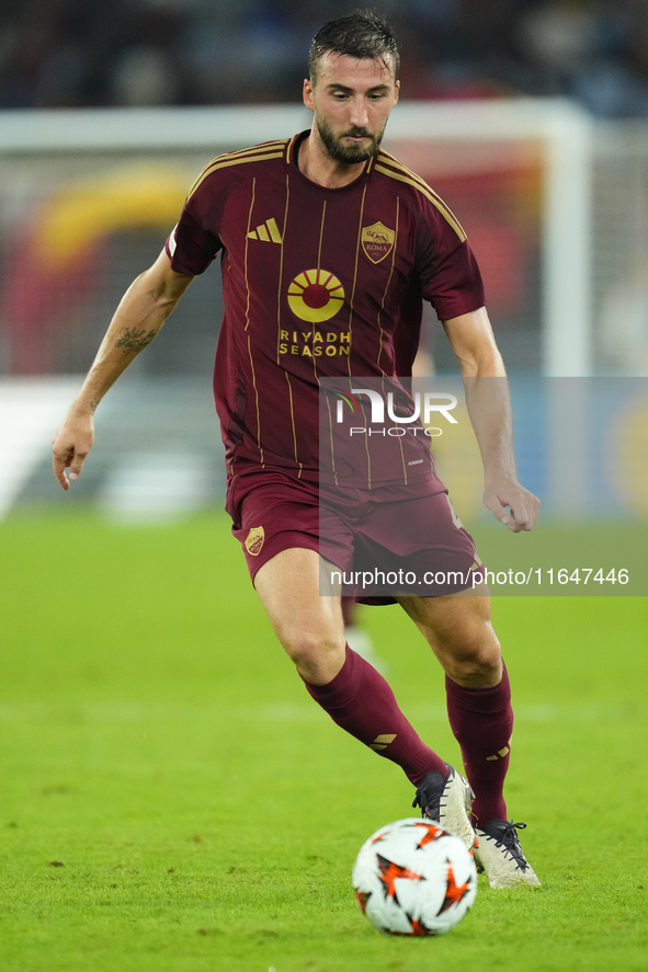 Bryan Cristante defensive midfield of Roma and Italy during the UEFA Europa League 2024/25 League Phase MD1 match between AS Roma and Athlet...