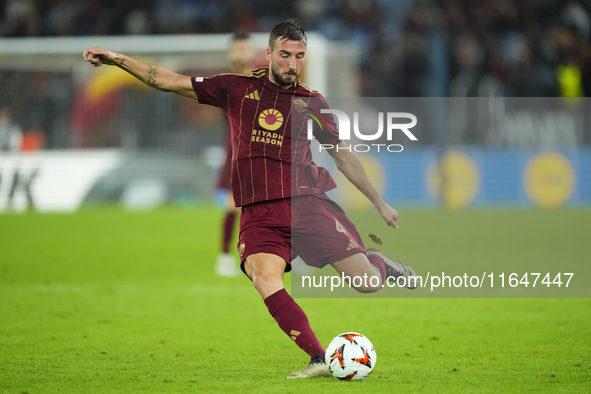 Bryan Cristante defensive midfield of Roma and Italy during the UEFA Europa League 2024/25 League Phase MD1 match between AS Roma and Athlet...