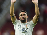 Daniel Carvajal right-back of Real Madrid and Spain during the warm-up before the LaLiga match between Atletico de Madrid and Real Madrid CF...