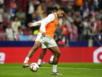 Jude Bellingham central midfield of Real Madrid and England during the warm-up before the LaLiga match between Atletico de Madrid and Real M...