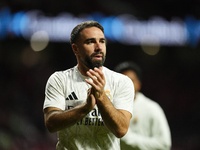 Daniel Carvajal right-back of Real Madrid and Spain during the warm-up before the LaLiga match between Atletico de Madrid and Real Madrid CF...