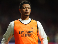 Jude Bellingham central midfield of Real Madrid and England during the warm-up before the LaLiga match between Atletico de Madrid and Real M...