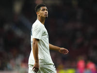 Jude Bellingham central midfield of Real Madrid and England during the warm-up before the LaLiga match between Atletico de Madrid and Real M...