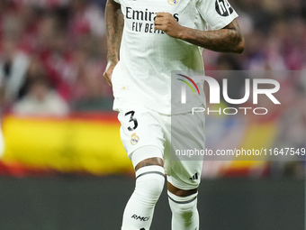 Eder Militao centre-back of Real Madrid and Brazil during the LaLiga match between Atletico de Madrid and Real Madrid CF  at Estadio Civitas...