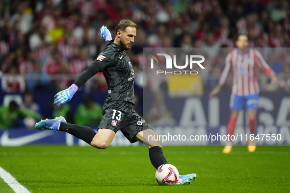 Jan Oblak goalkeeper of Atletico de Madrid and Slovenia during the LaLiga match between Atletico de Madrid and Real Madrid CF  at Estadio Ci...