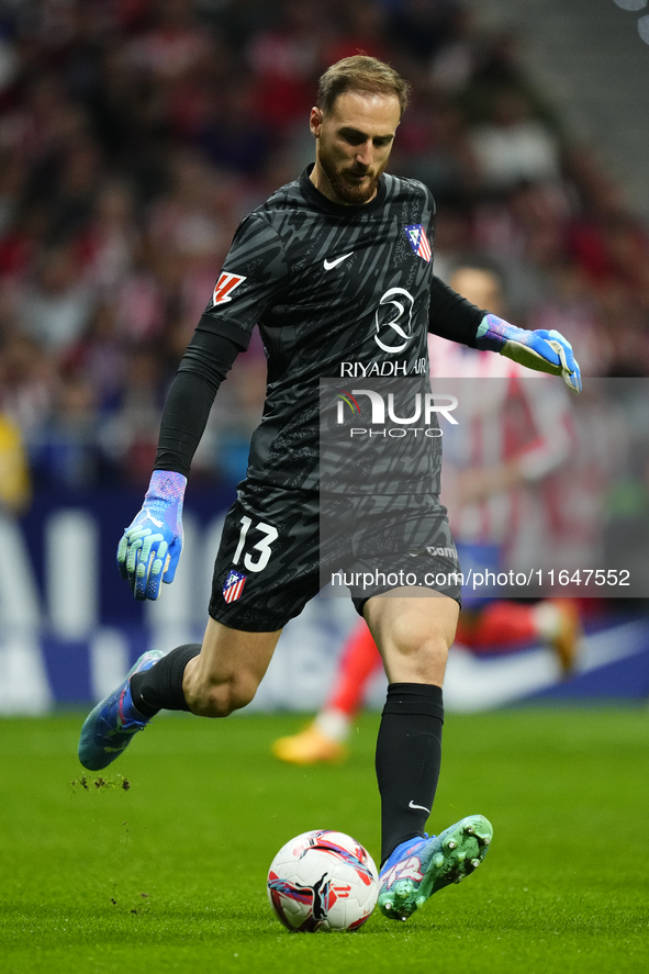 Jan Oblak goalkeeper of Atletico de Madrid and Slovenia during the LaLiga match between Atletico de Madrid and Real Madrid CF  at Estadio Ci...